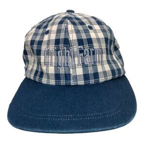 Fright Farm Cap Hat Plaid Strap Back Halloween Haunted House Smithfield PA Vtg